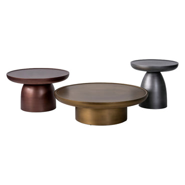 Nova - 719 Gold Bronze Silver 3 Pc Coffee Table Set