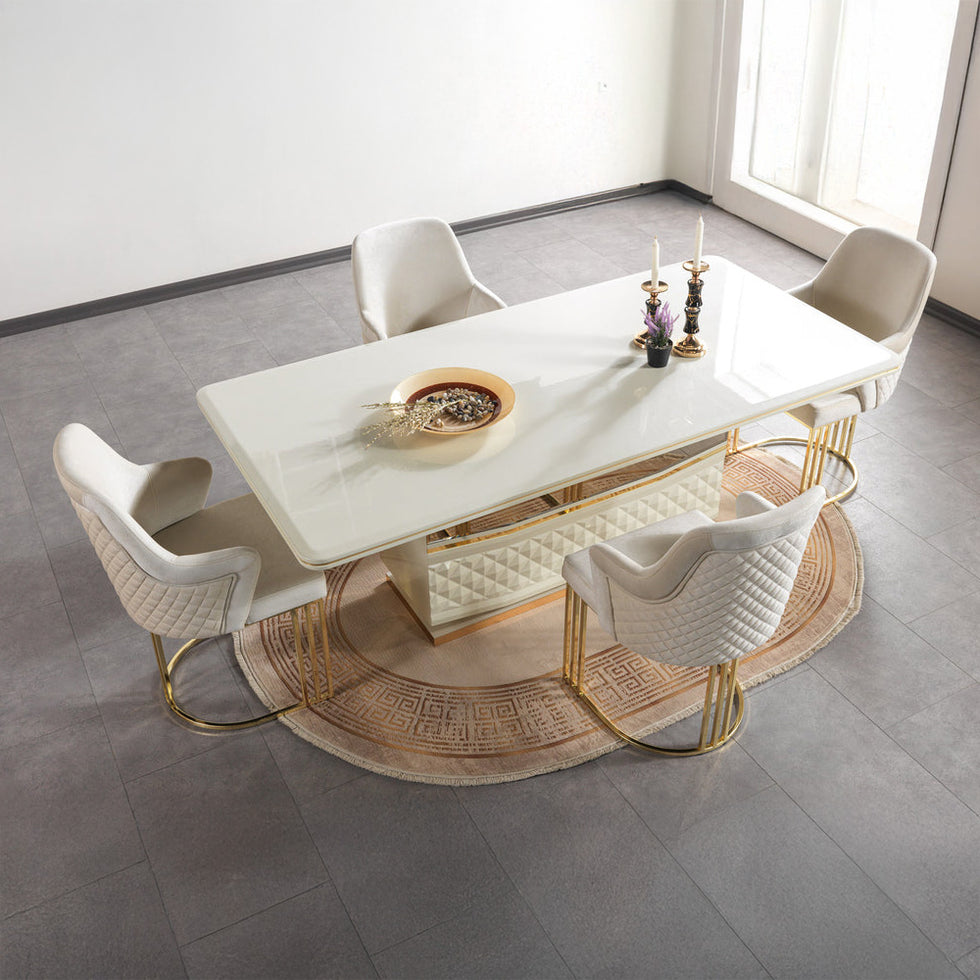 Nova - Anica Ivory 7-Piece Dining Set