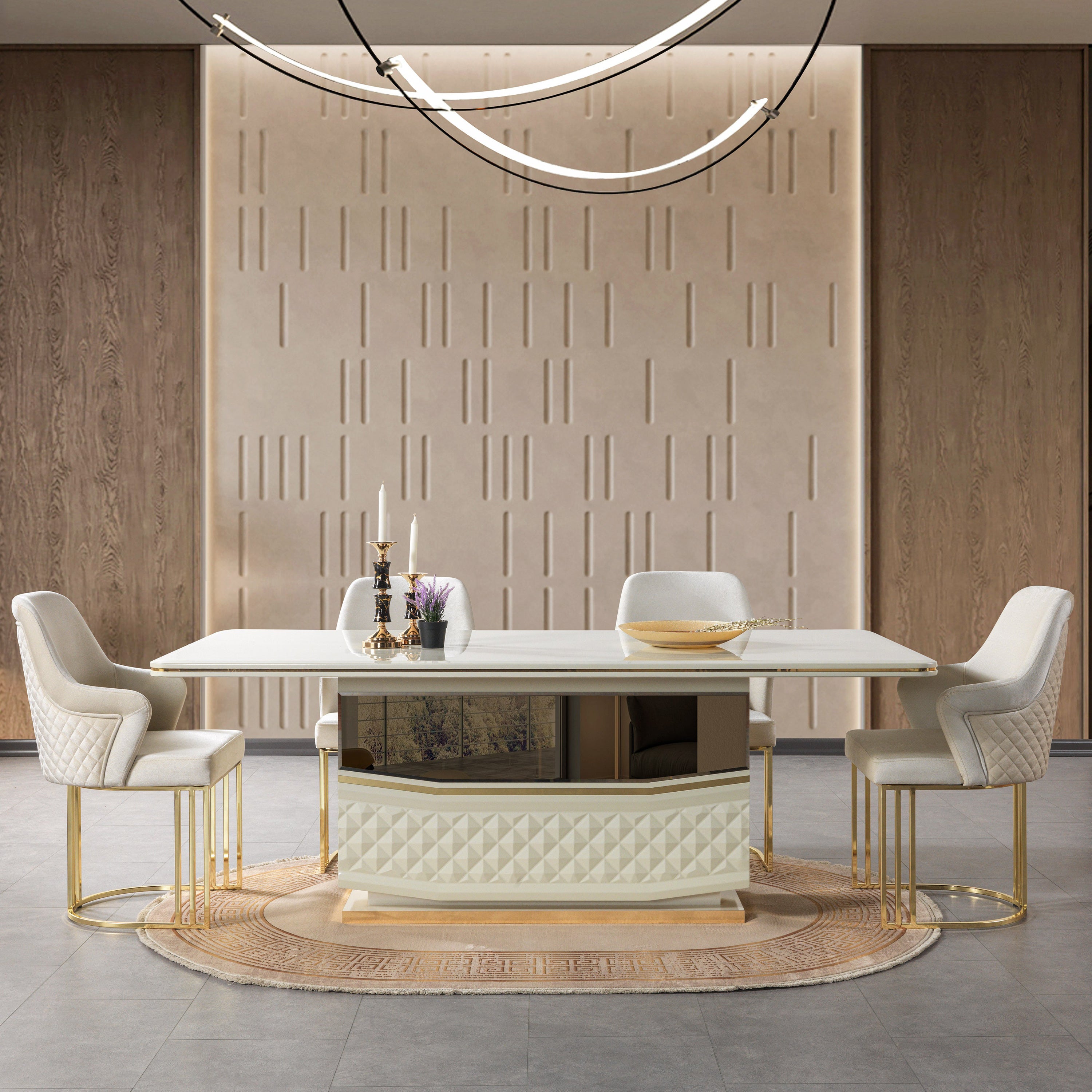 Nova - Anica Ivory 7-Piece Dining Set