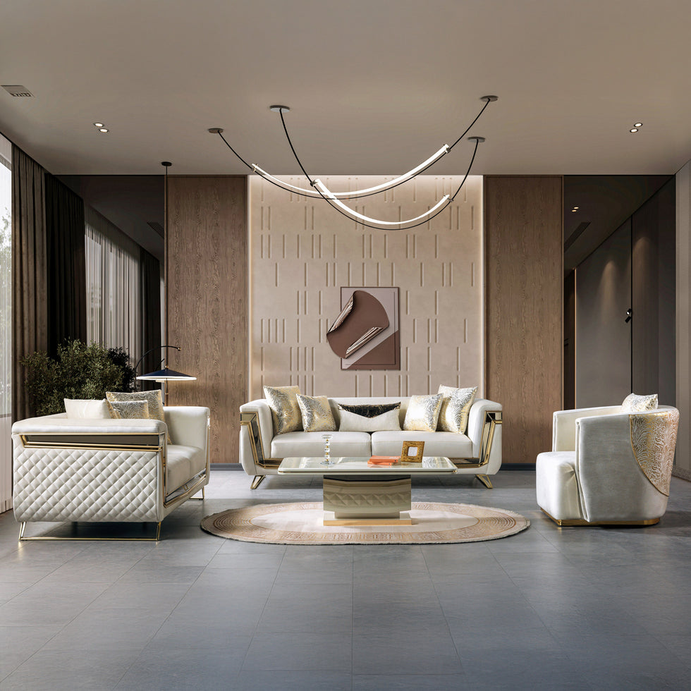 Nova - Anica Ivory Velvet Chair