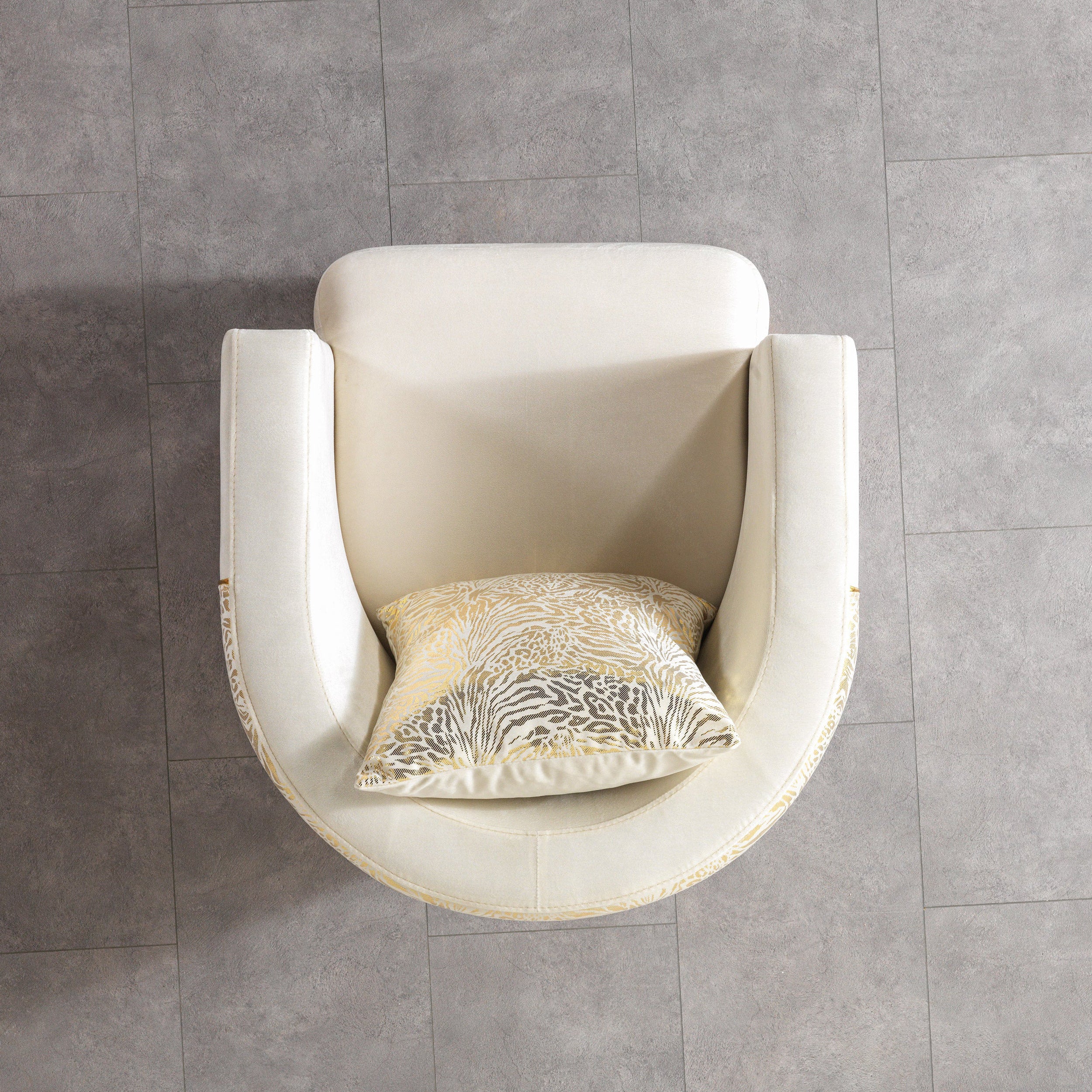 Nova - Anica Ivory Velvet Chair