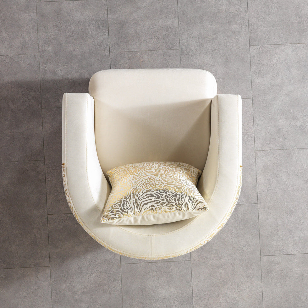 Nova - Anica Ivory Velvet Chair