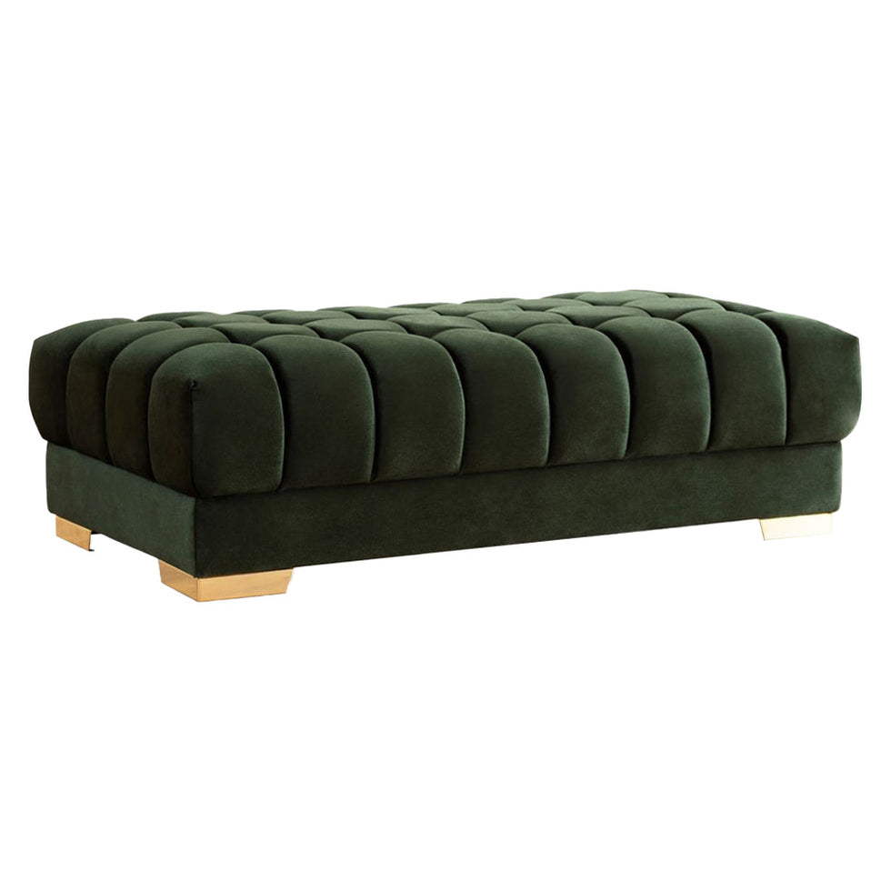 Nova - Ariana Velvet Rectangle Ottoman