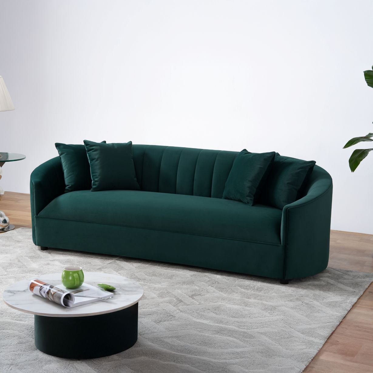 Nova - Kyle Green Velvet Sofa