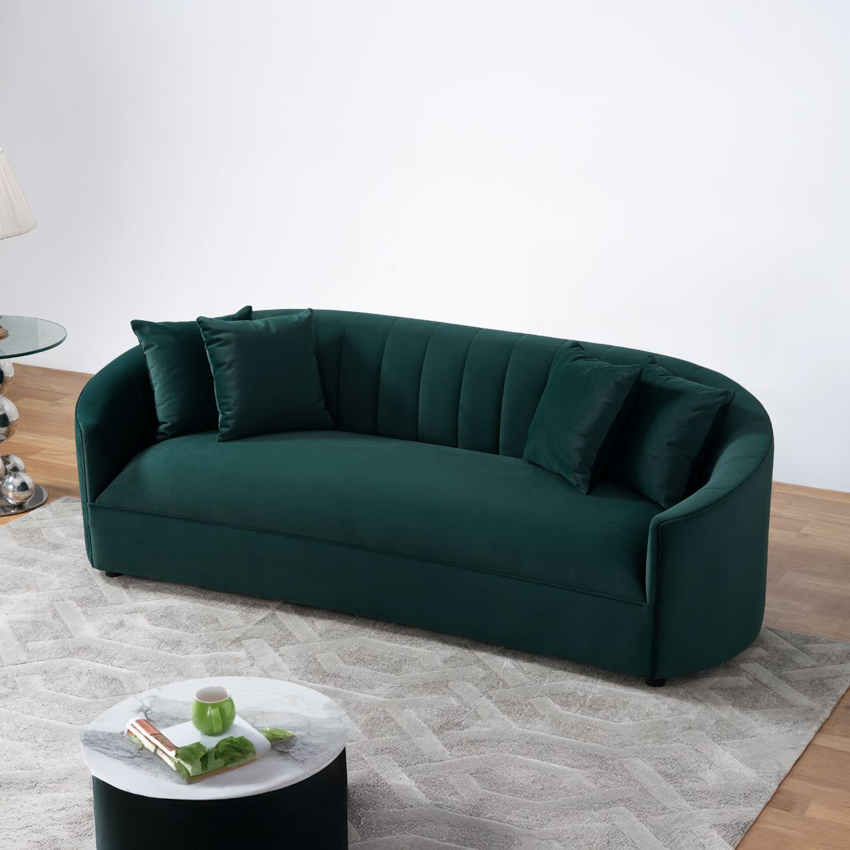 Nova - Kyle Green Velvet Sofa