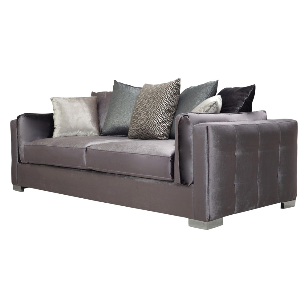 Nova - Clara Gray Velvet Sofa & Loveseat