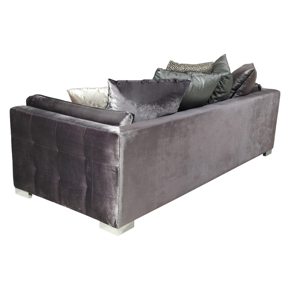 Nova - Clara Gray Velvet Sofa & Loveseat
