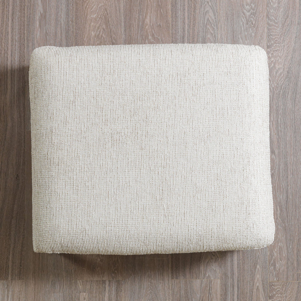 Nova - Dylan Ivory Linen 3-Piece Curved 126" Sectional with Ottoman