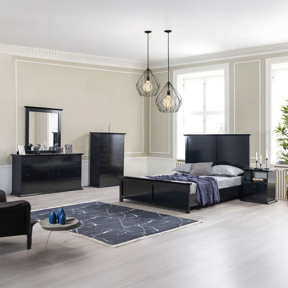 Nova - Erika Black 4 pc Queen Bedroom Set