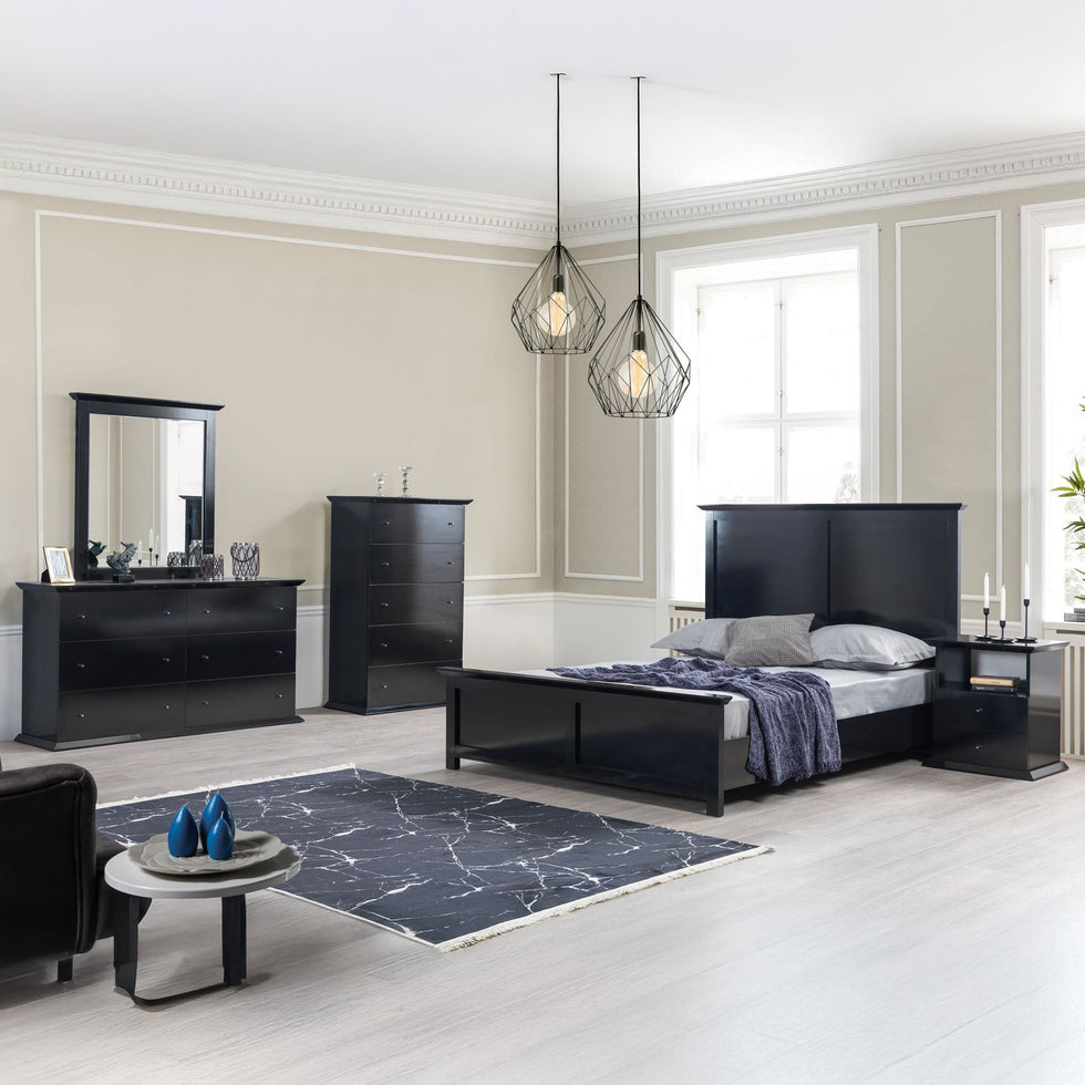 Nova - Erika Black 4 pc Queen Bedroom Set