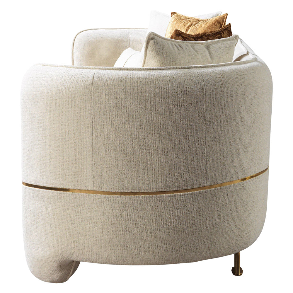 Nova - Helena Ivory Velvet Loveseat 82"