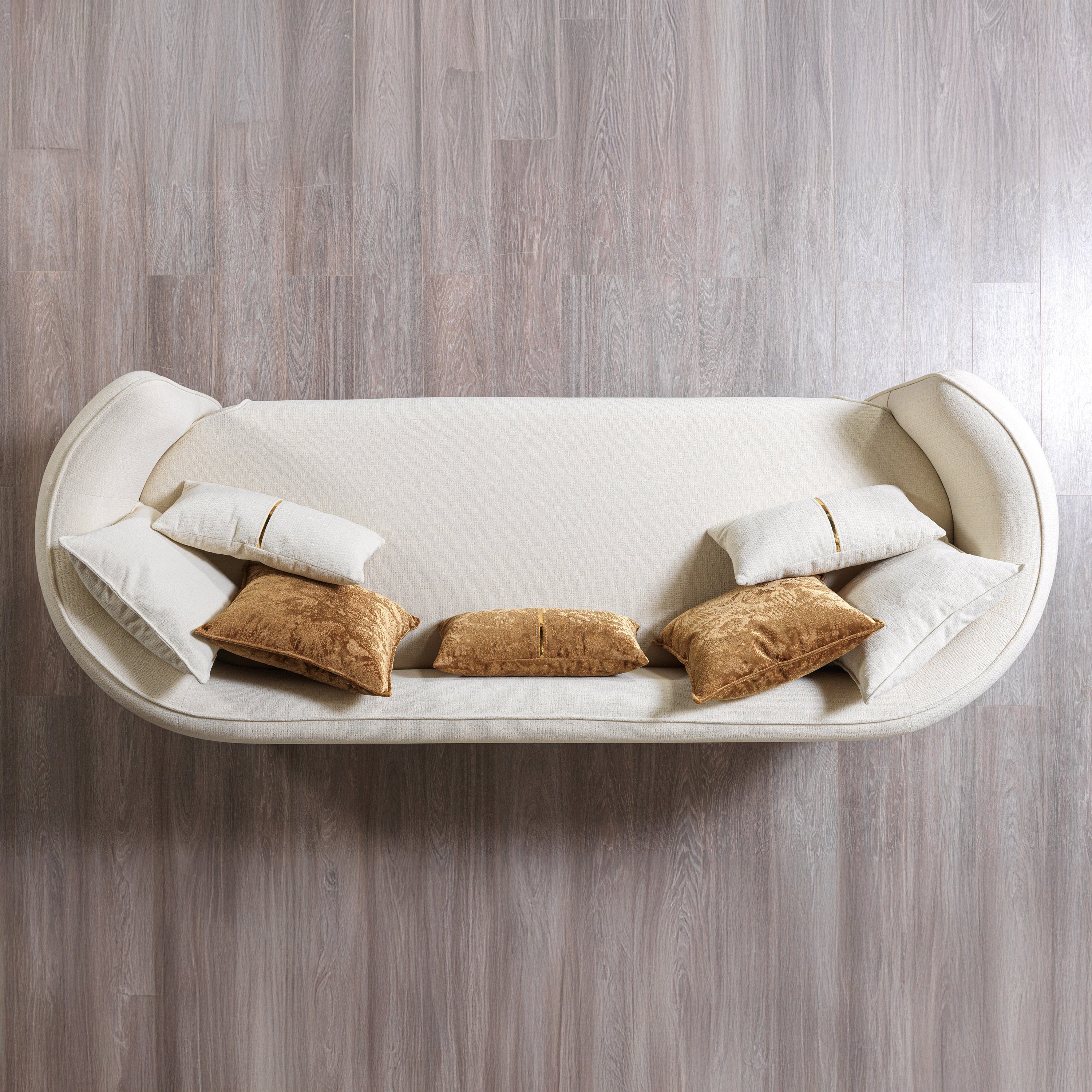 Nova - Helena Ivory Velvet Sofa 94"