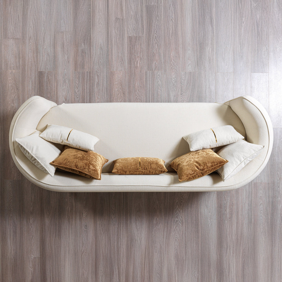 Nova - Helena Ivory Velvet Sofa 94"