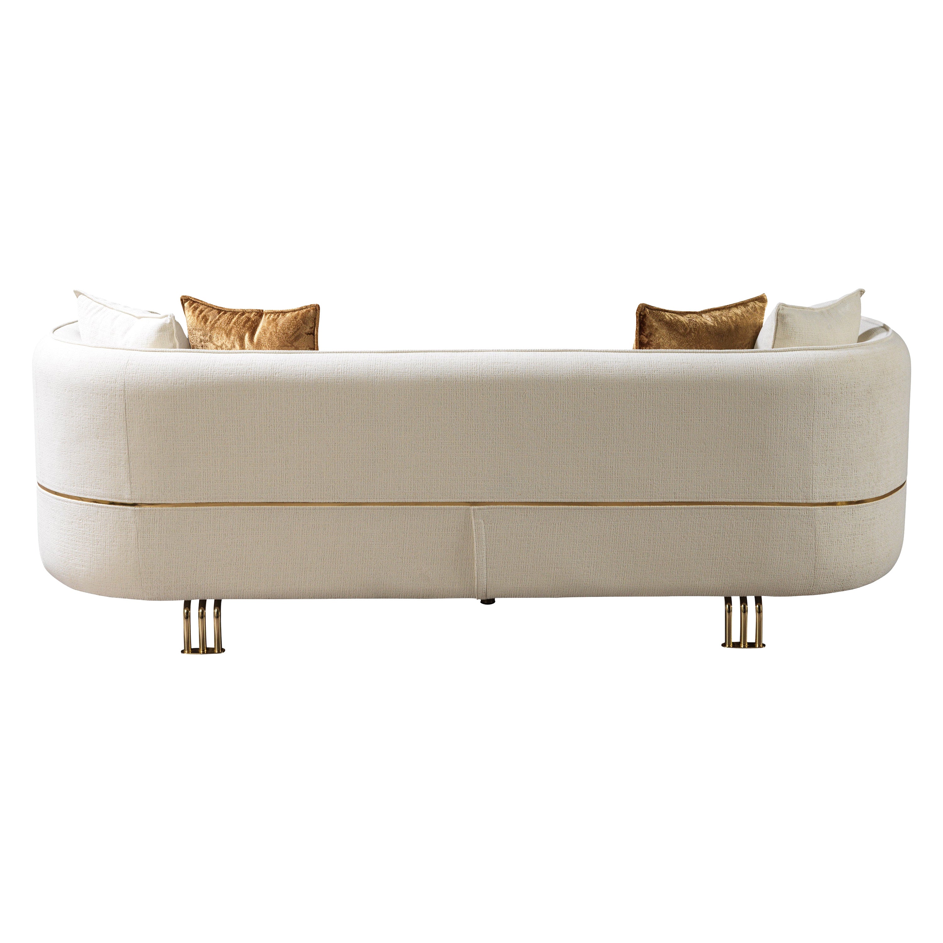 Nova - Helena Ivory Velvet Sofa 94"