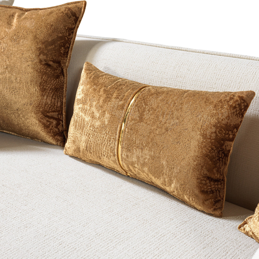 Nova - Helena Ivory Velvet Sofa 94"