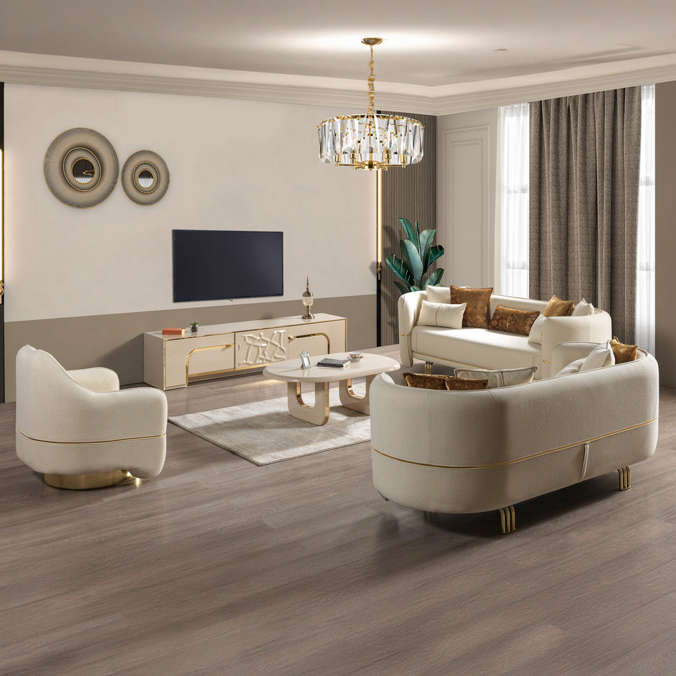 Nova - Helena Ivory Tv Stand