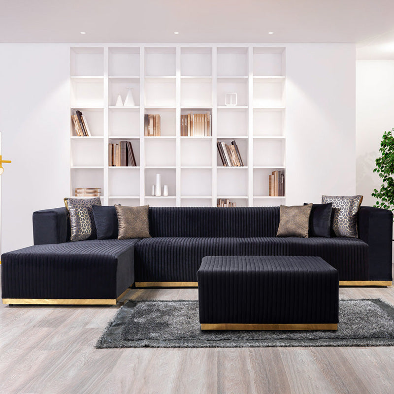 Nova - Juliana Velvet 4-Piece Sectional