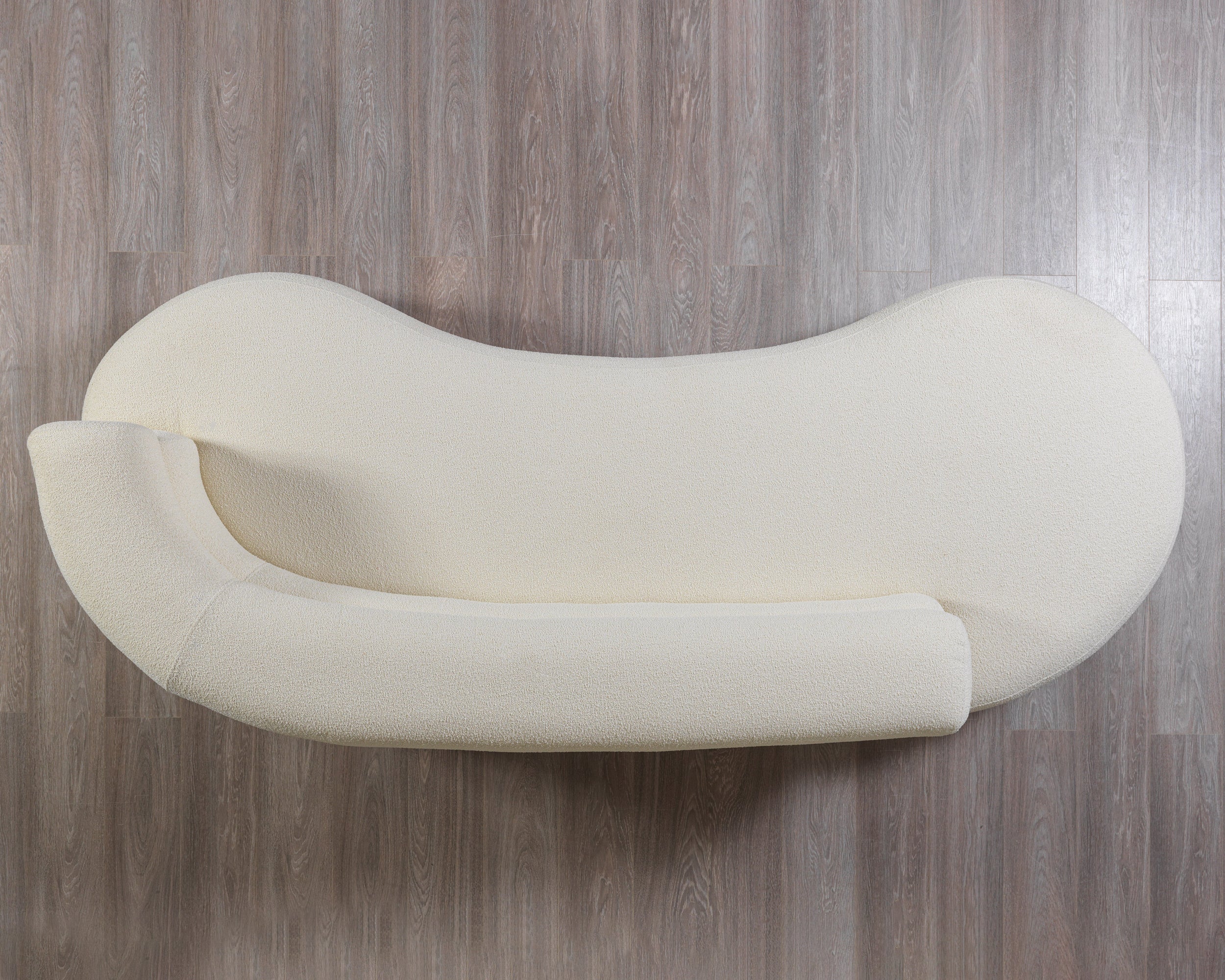 Nova - Larissa Ivory Boucle Chaise Lounge