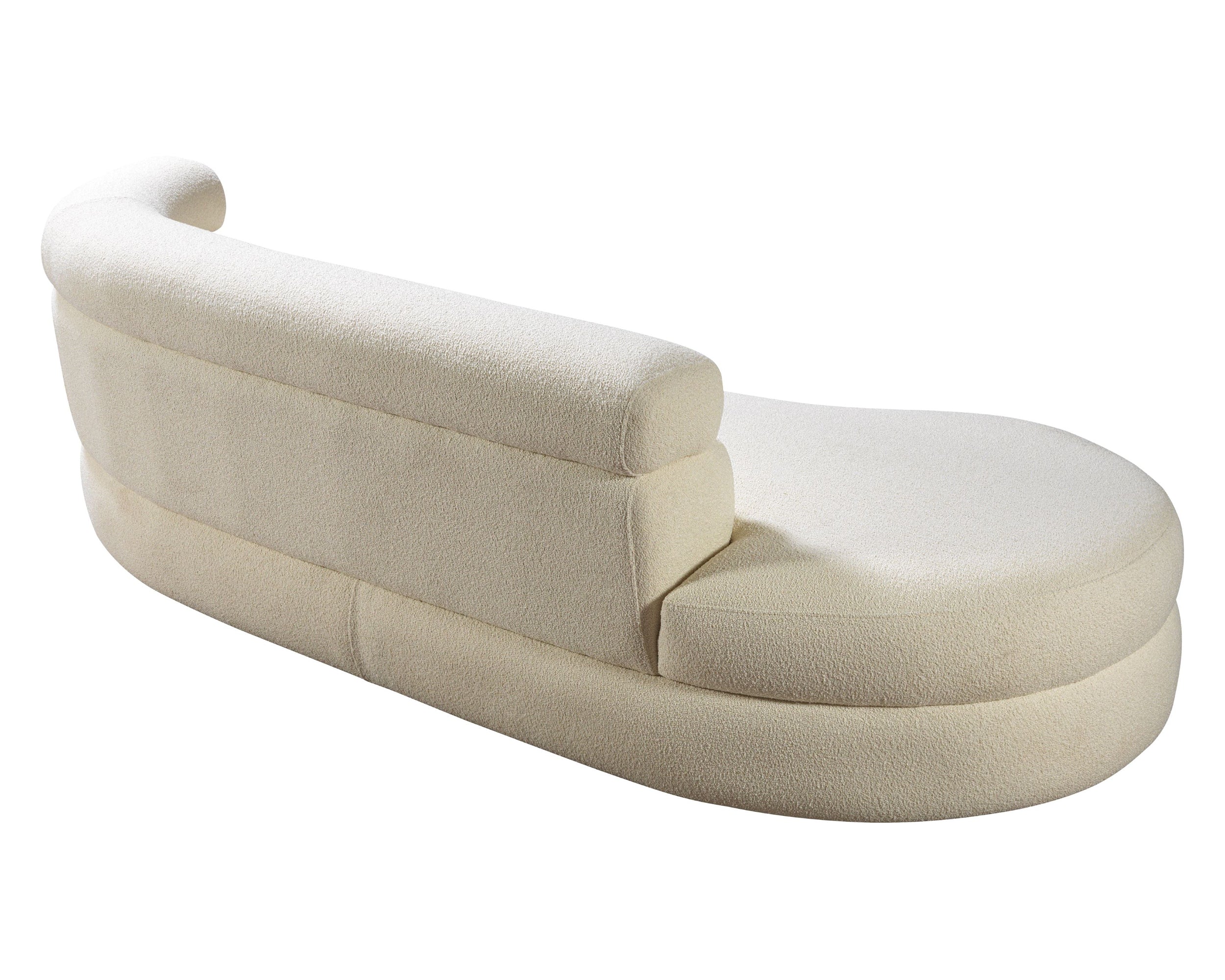 Nova - Larissa Ivory Boucle Chaise Lounge