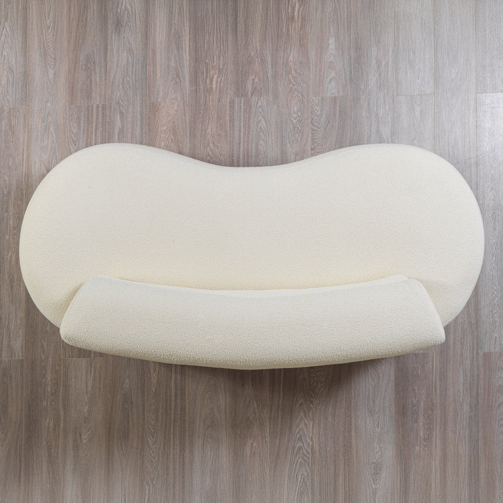 Nova - Larissa Ivory Boucle Loveseat