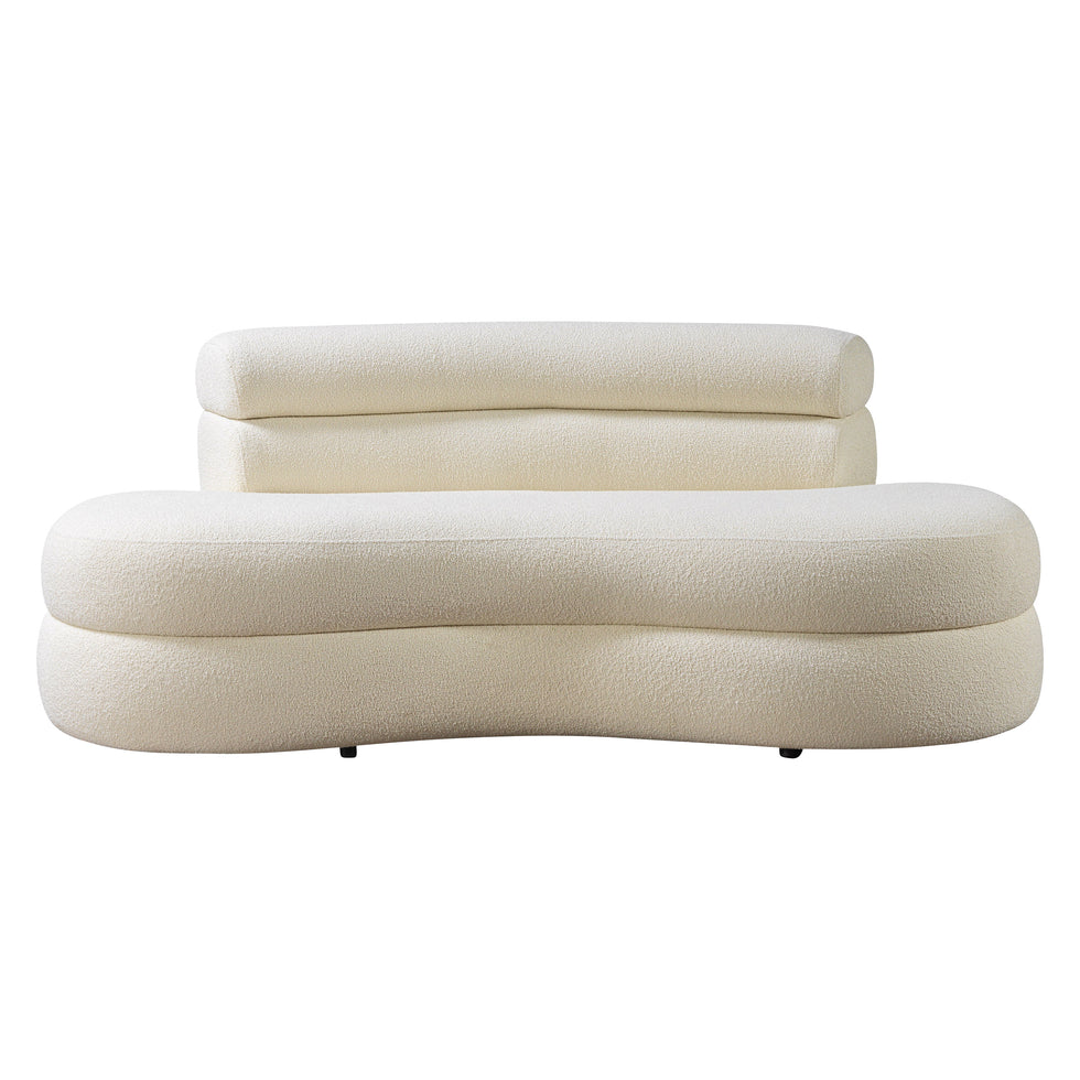 Nova - Larissa Ivory Boucle Loveseat
