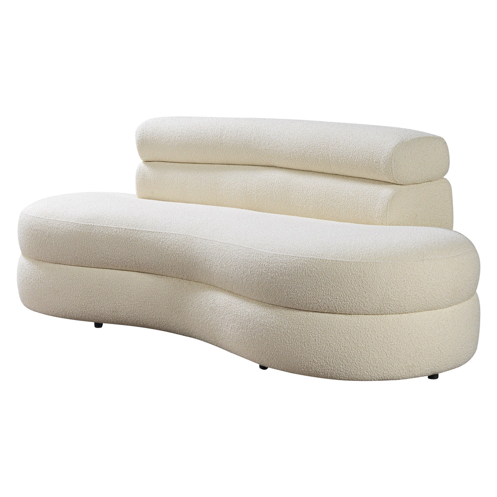 Nova - Larissa Ivory Boucle Loveseat
