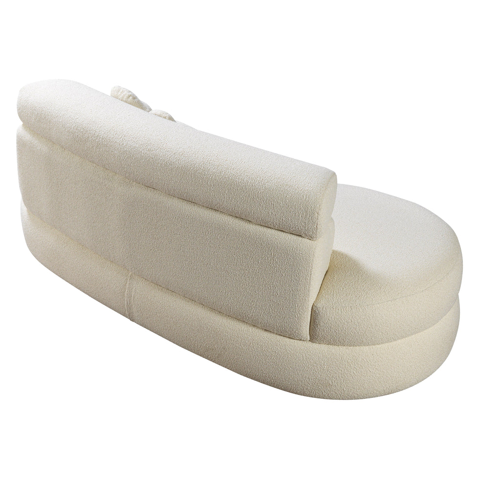 Nova - Larissa Ivory Boucle Loveseat