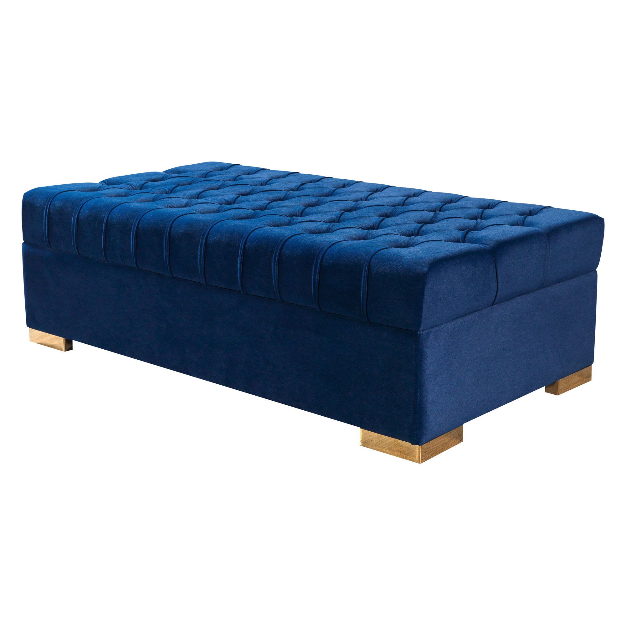 Nova - Lauren Velvet Rectangle Ottoman