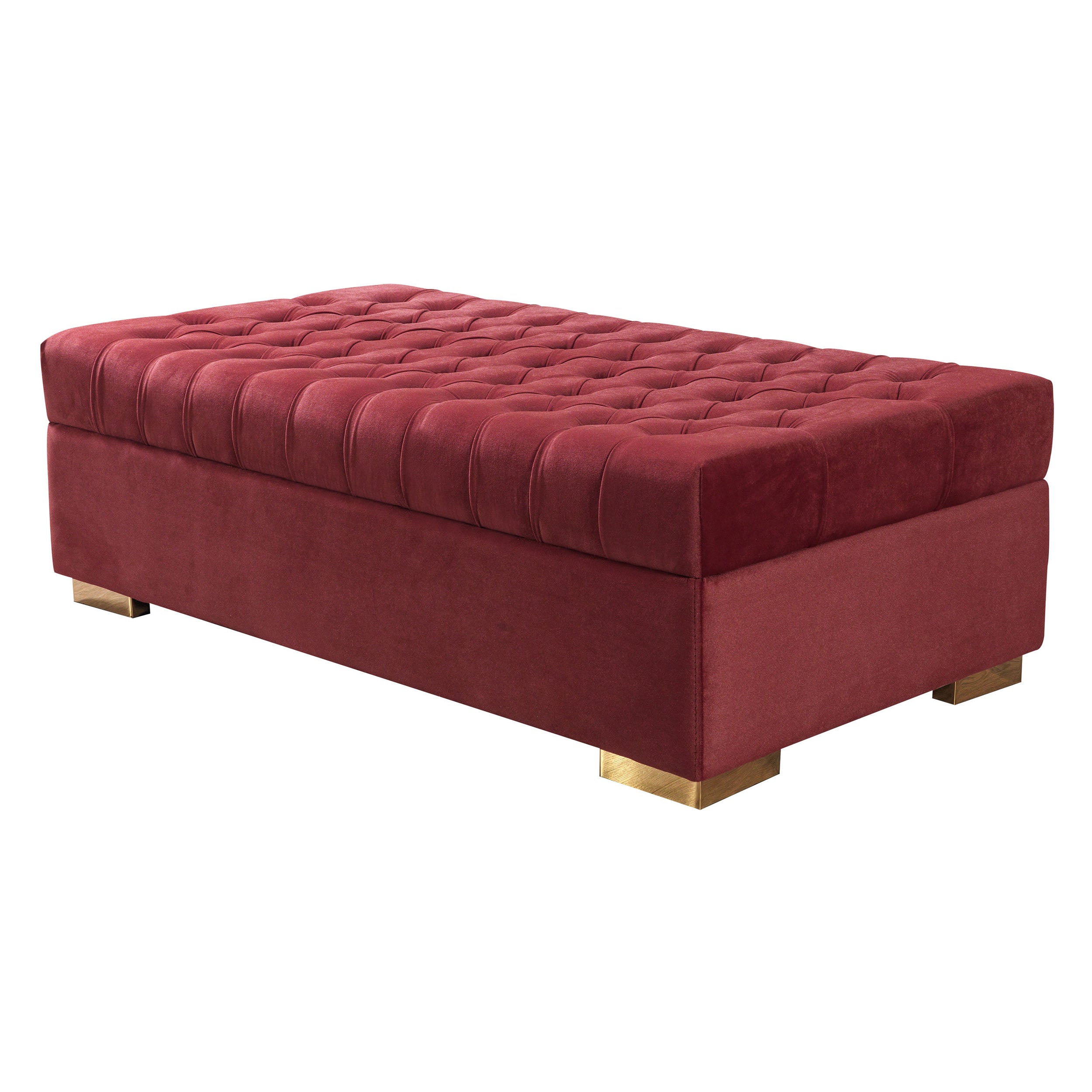 Nova - Lauren Velvet Rectangle Ottoman