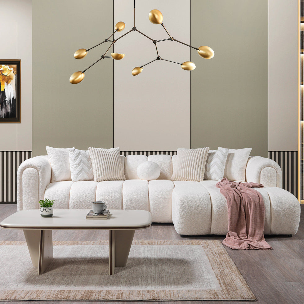 Nova - Lis Ivory Boucle RAF 115" Sectional