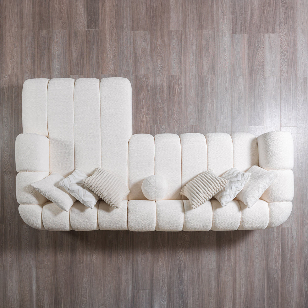 Nova - Lis Ivory Boucle RAF 115" Sectional