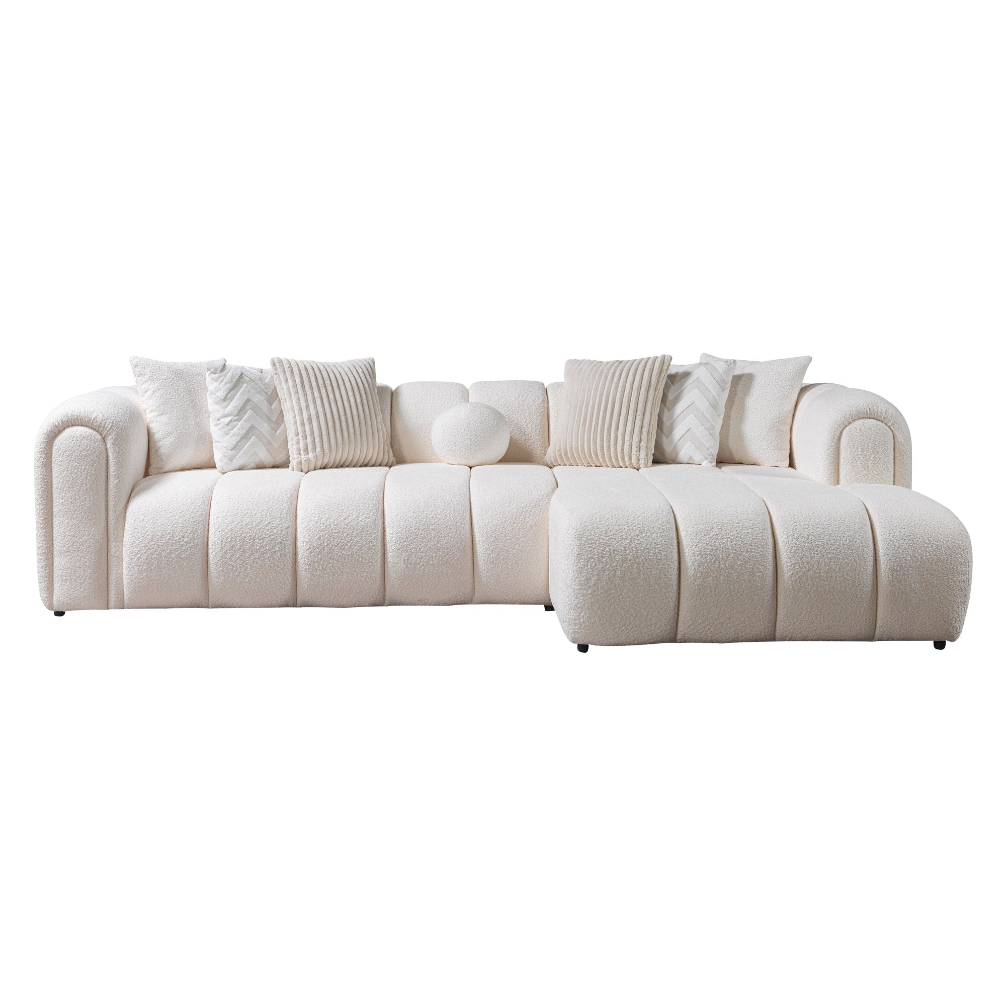 Nova - Lis Ivory Boucle RAF 115" Sectional