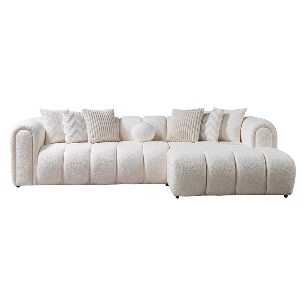 Nova - Lis Ivory Boucle RAF 115" Sectional