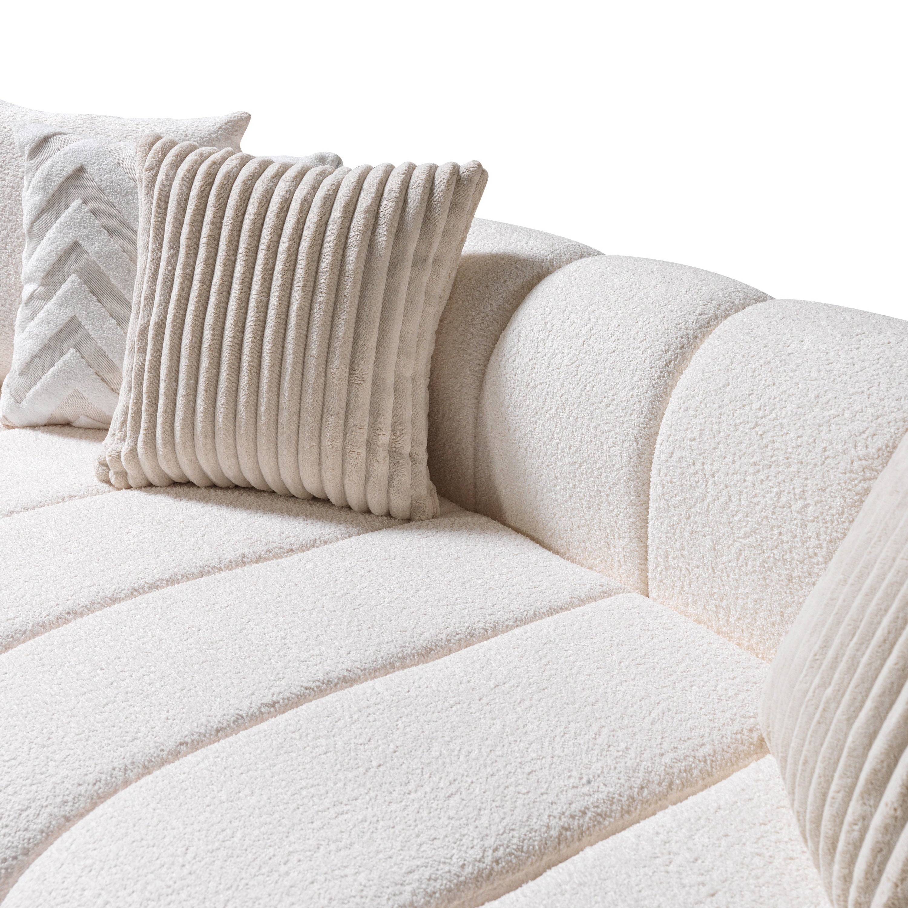 Nova - Lis Ivory Boucle RAF 115" Sectional