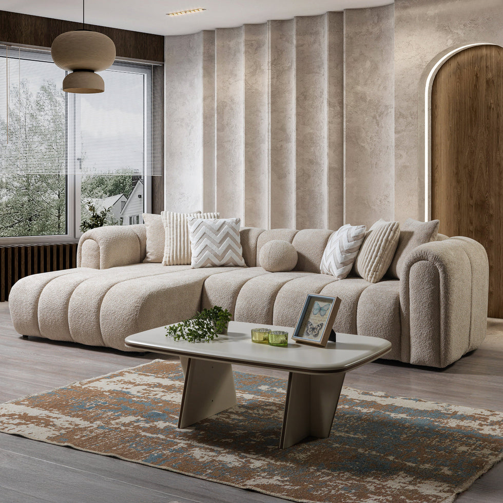 Nova - Lis Sand Boucle 115" Sectional