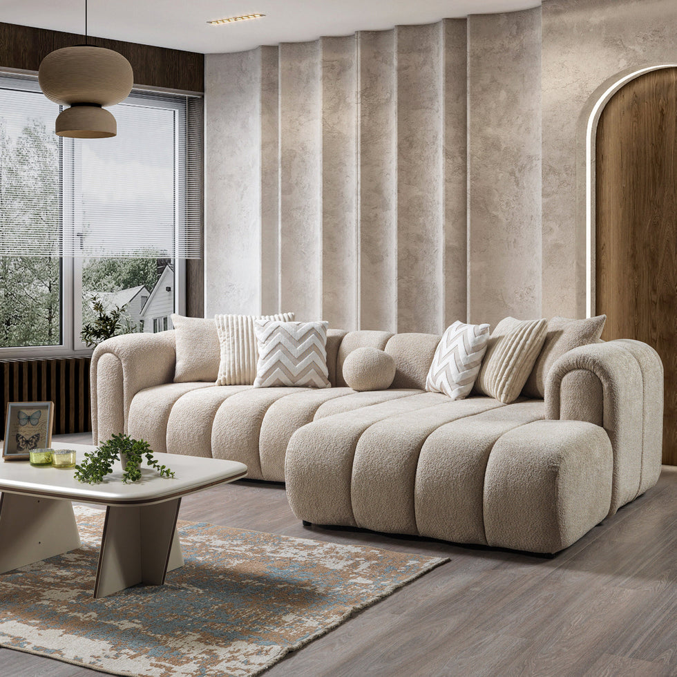 Nova - Lis Sand Boucle 115" Sectional
