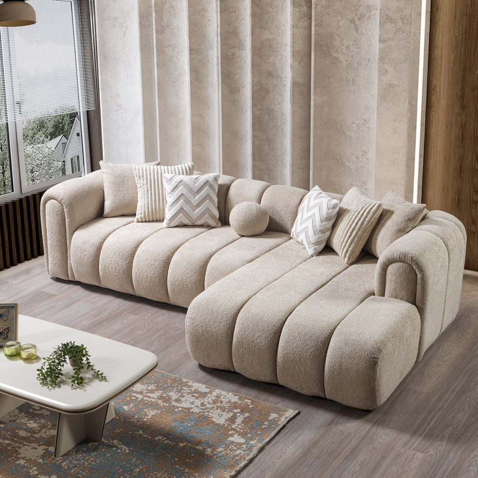 Nova - Lis Sand Boucle 115" Sectional
