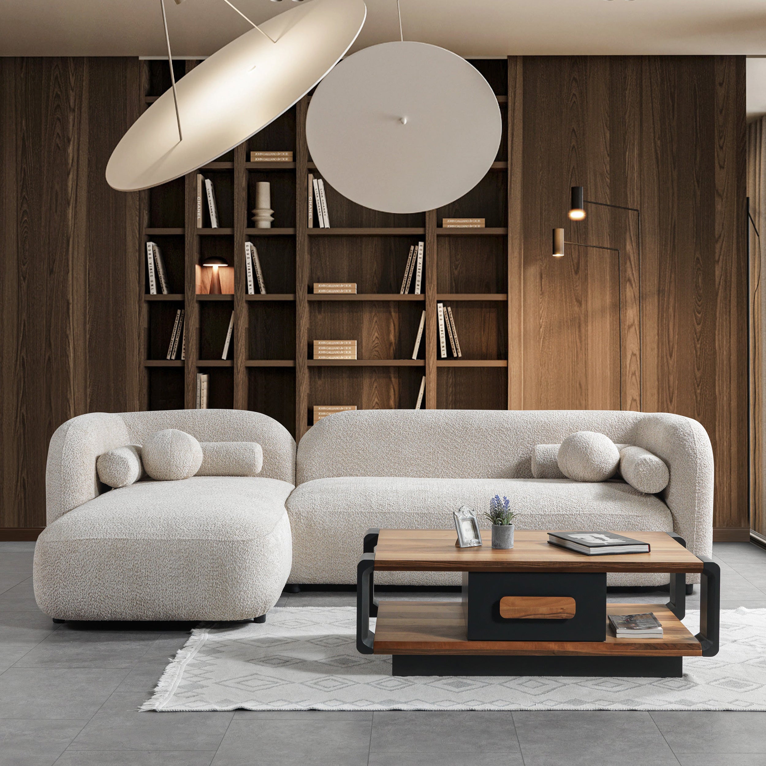 Nova - Liva Sand Boucle 110" Sectional