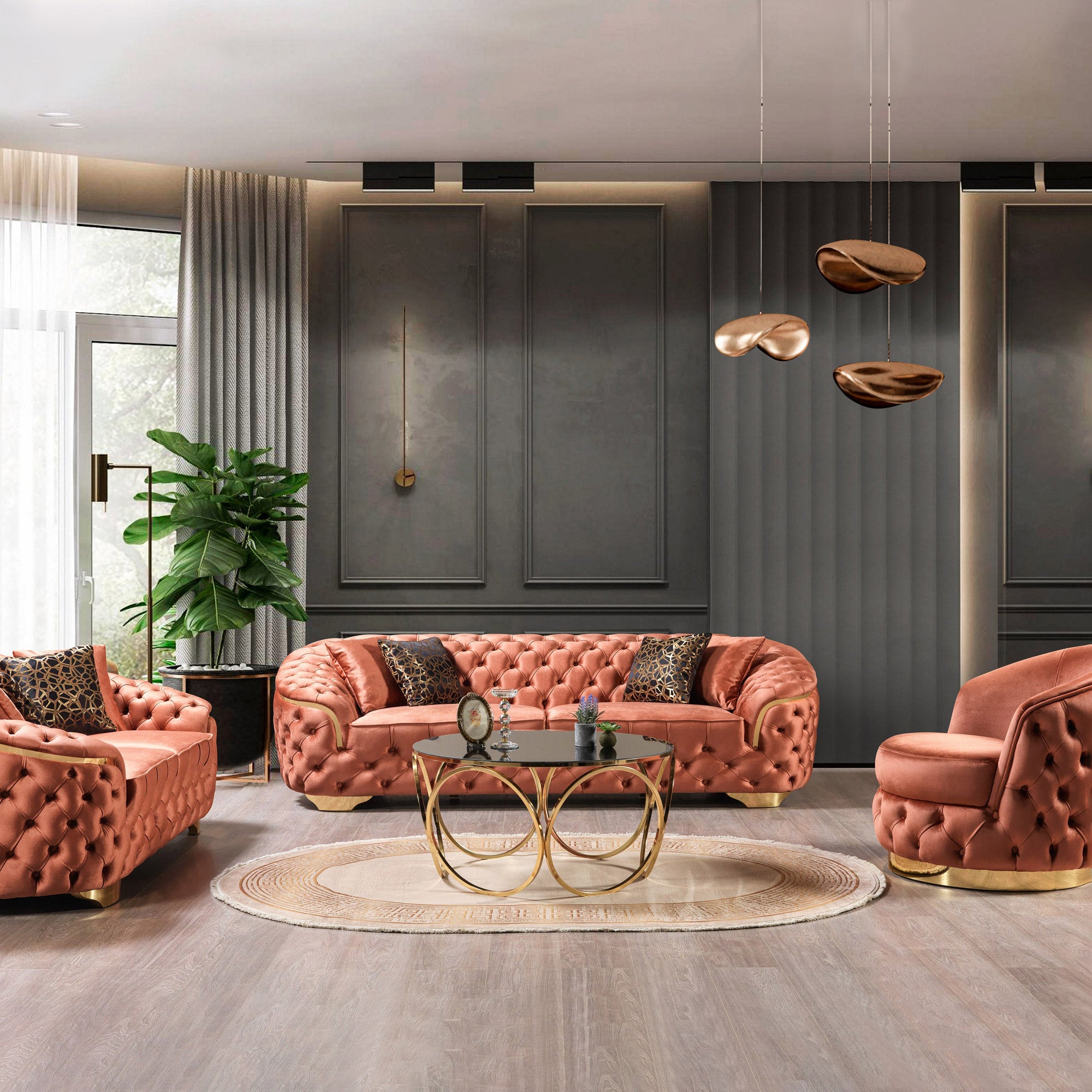 Nova - Lupino Velvet Sofa & Loveseat