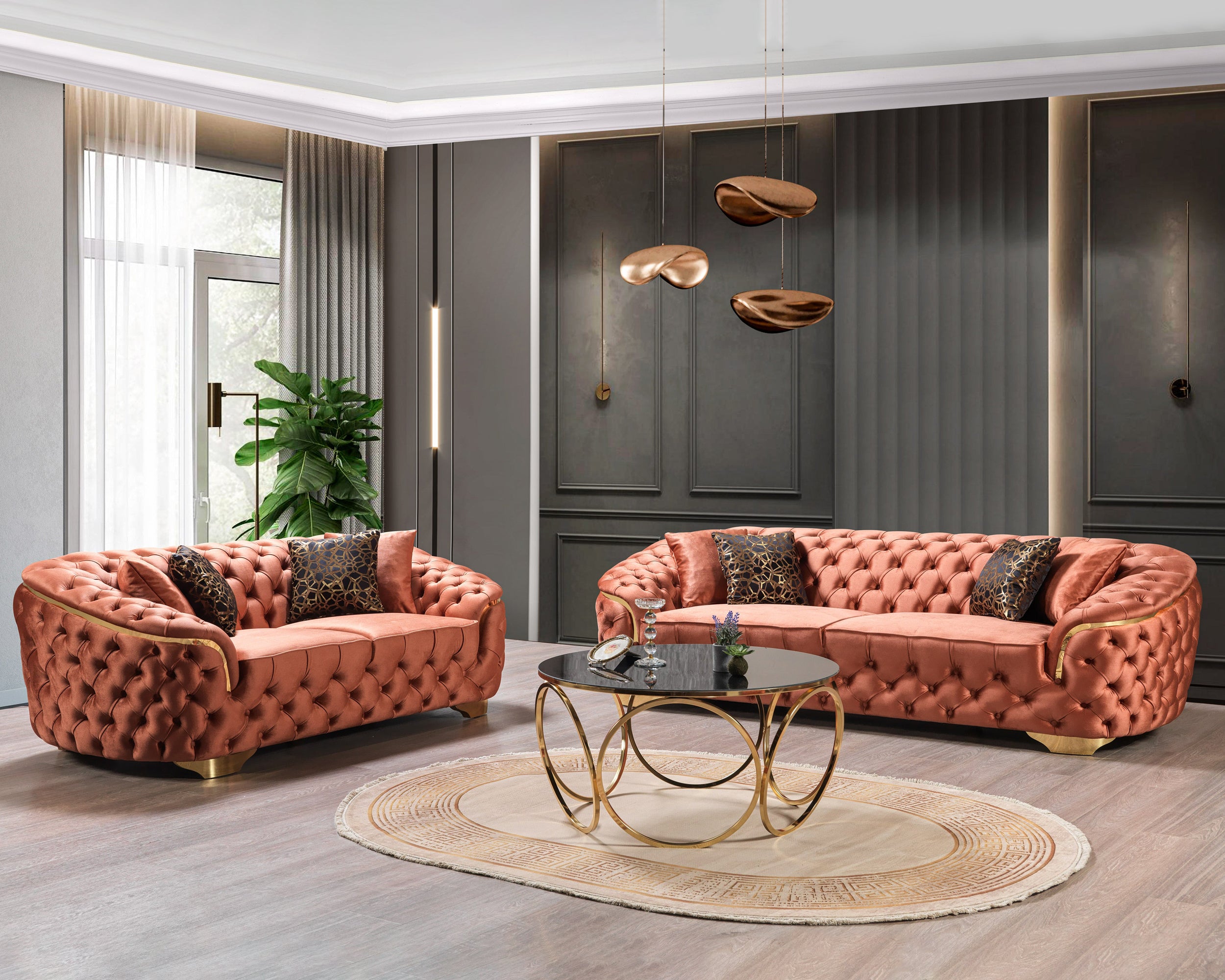 Nova - Lupino Velvet Sofa & Loveseat