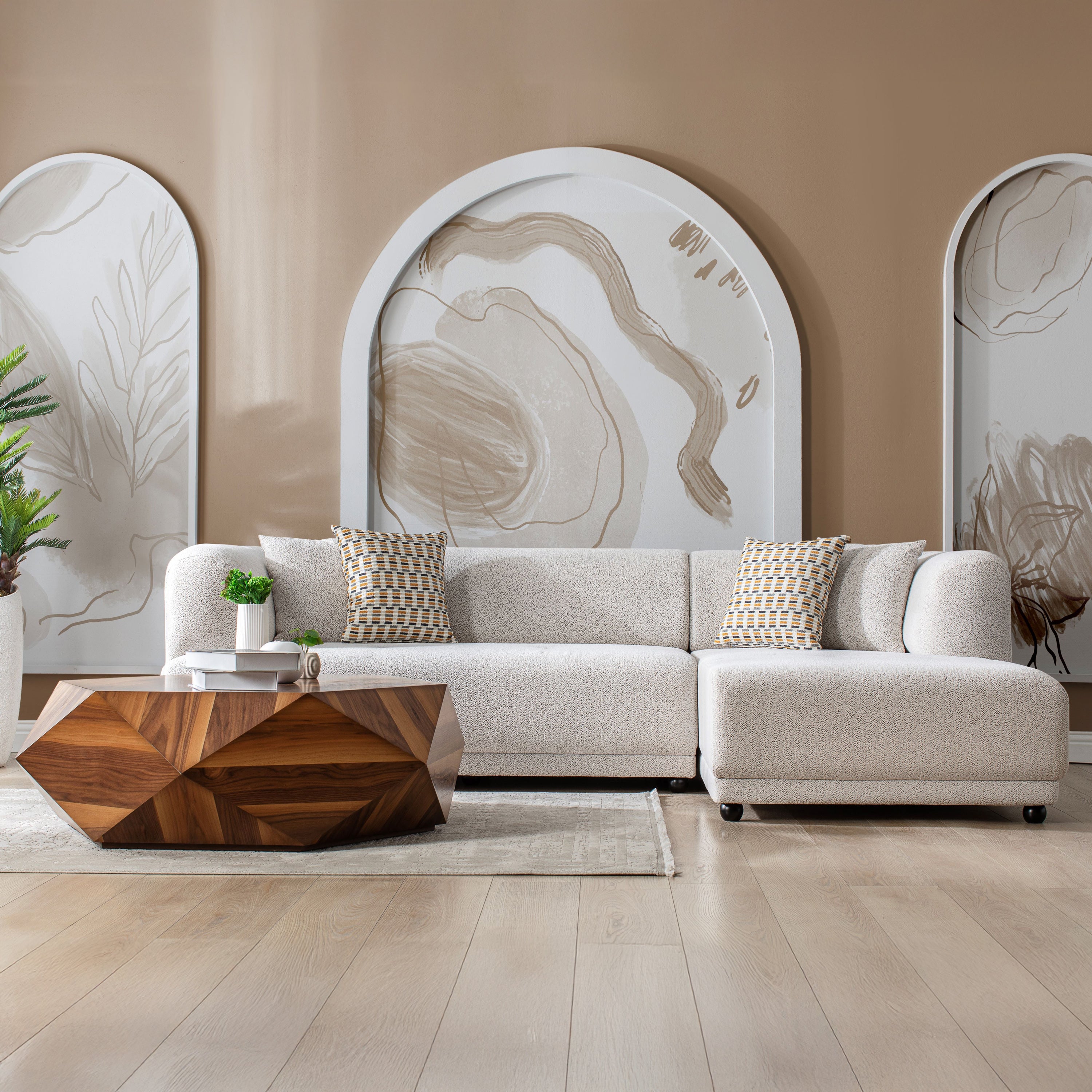 Nova - Lyna Ivory 2 Pc 105" RAF Sectional