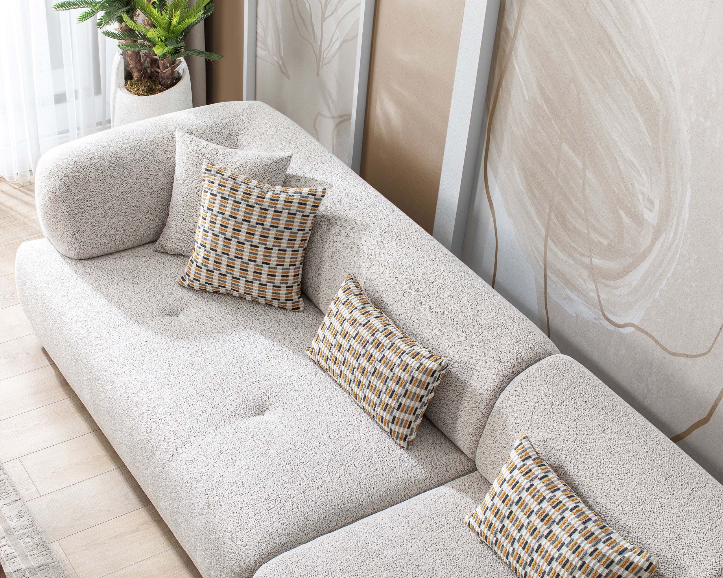 Nova - Lyna Ivory 3 Pc 144" RAF Sectional
