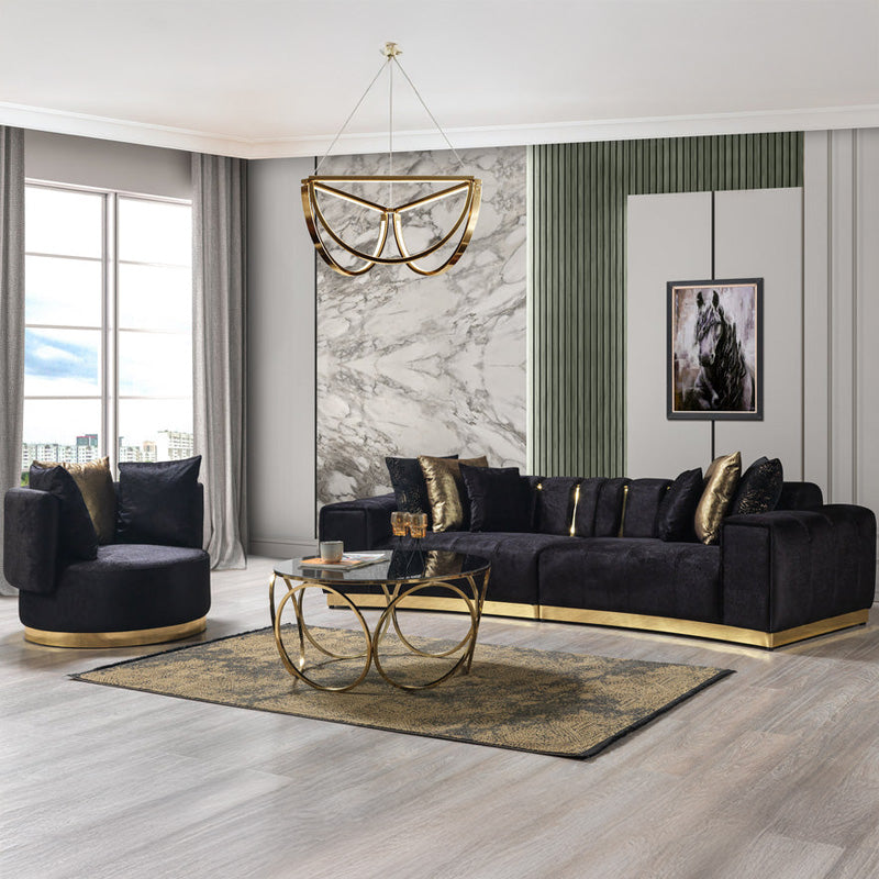 Nova - Michelle Velvet Curved Sectional