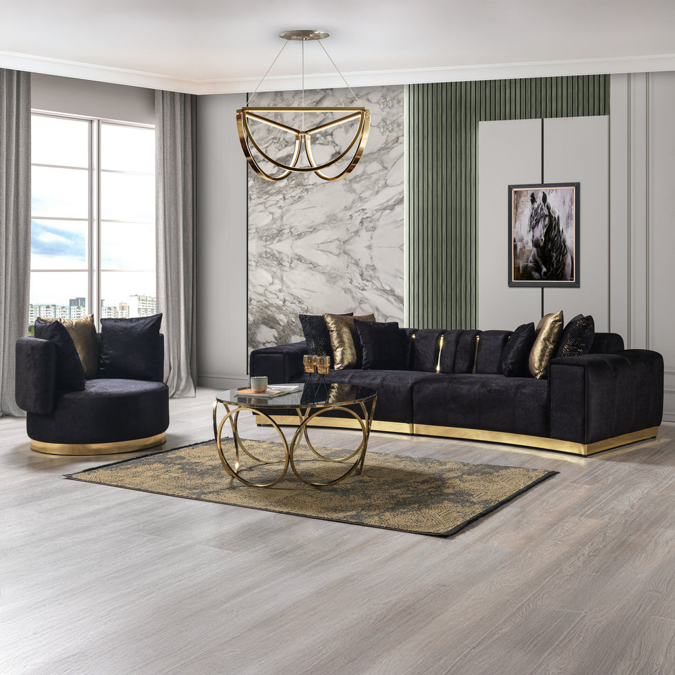 Nova - Michelle Velvet Curved Sectional