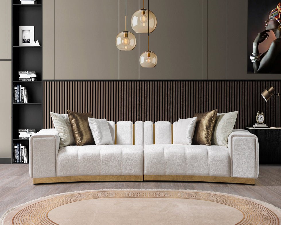Nova - Michelle Velvet Curved Sectional