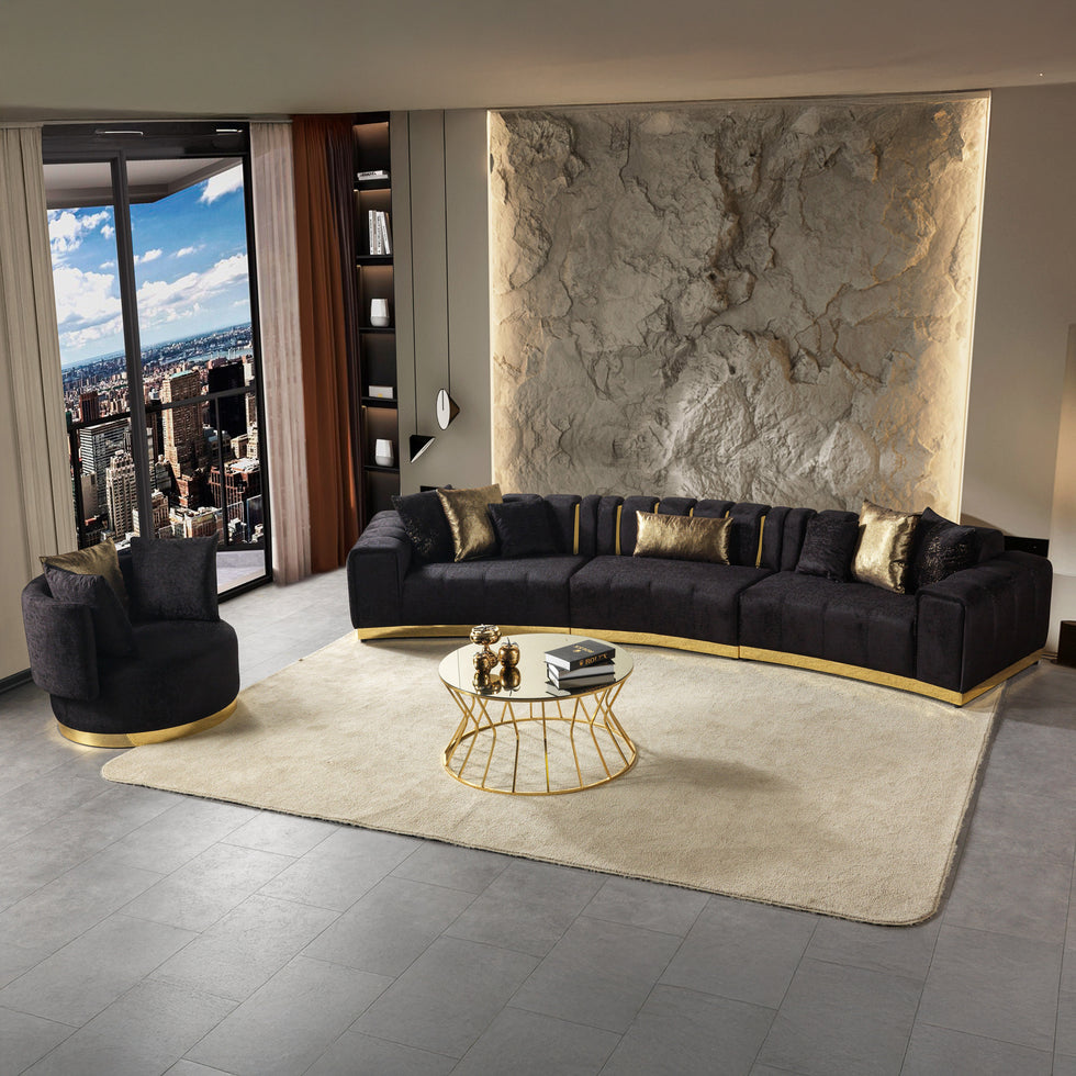 Nova - Michelle 3-Piece Curved 165" Sectional