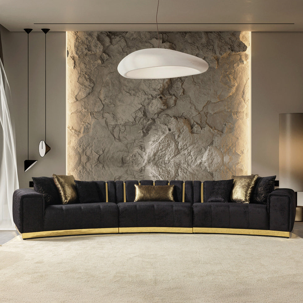 Nova - Michelle 3-Piece Curved 165" Sectional