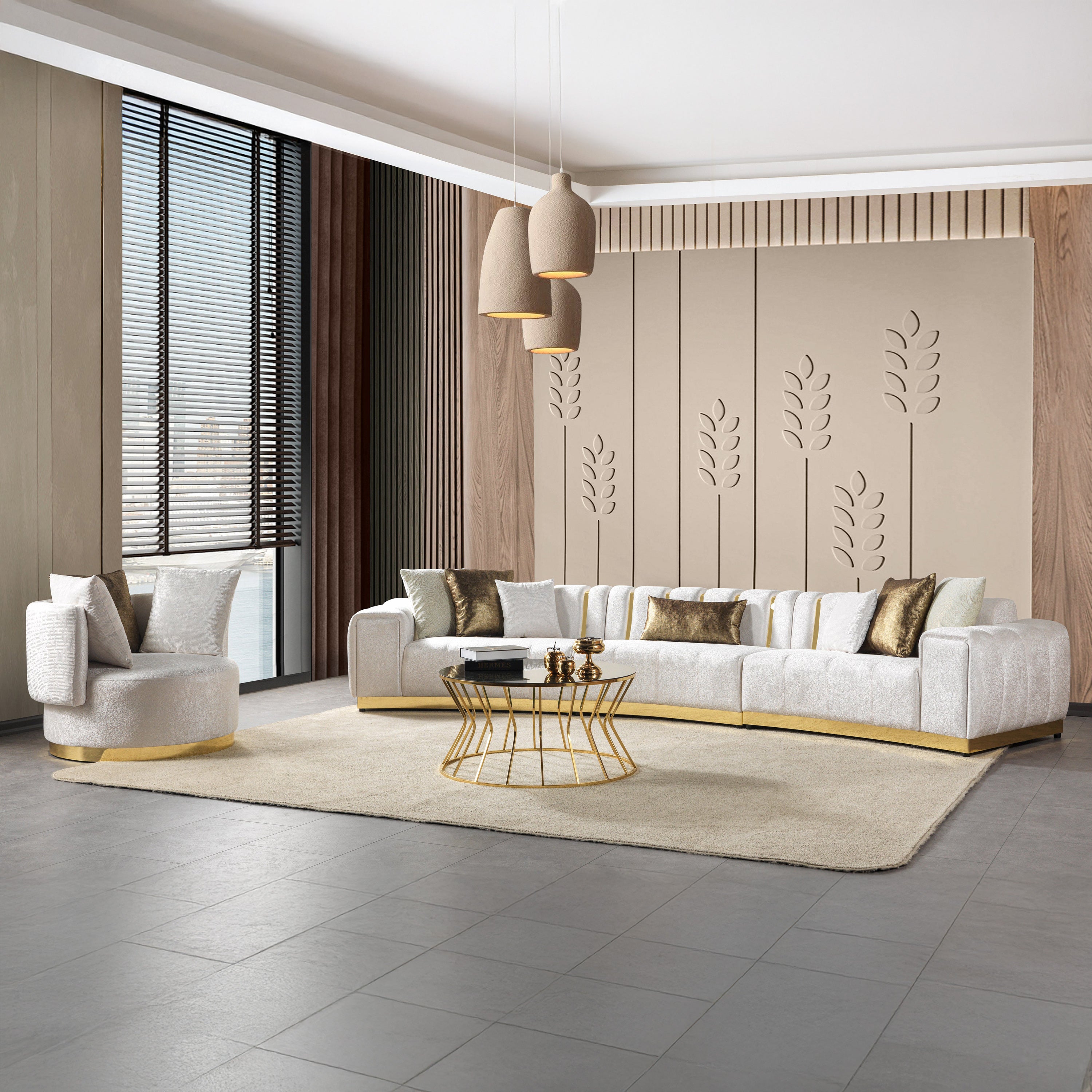 Nova - Michelle 3-Piece Curved 165" Sectional