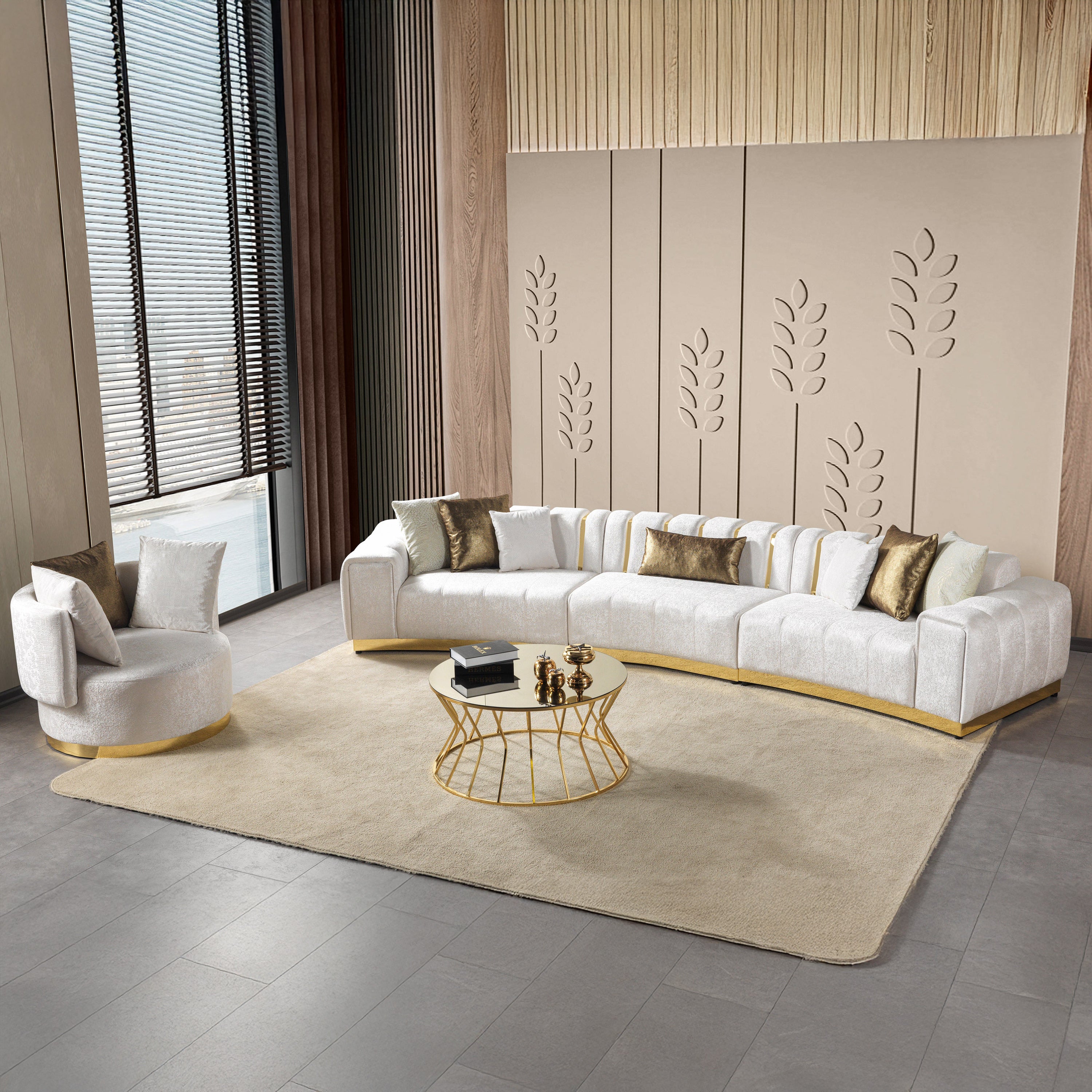 Nova - Michelle 3-Piece Curved 165" Sectional
