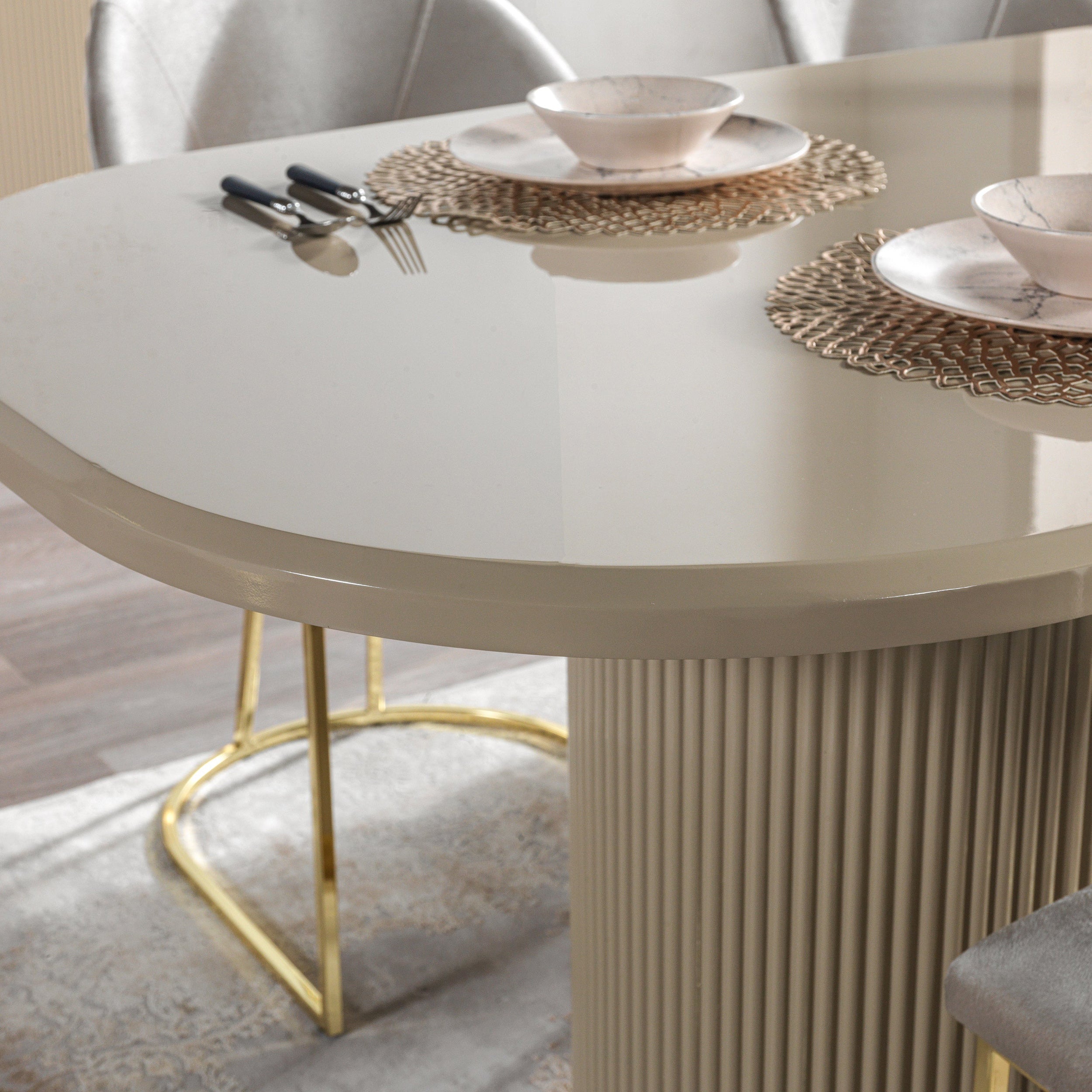 Nova - Milena 7-Piece Dining Set in Ivory
